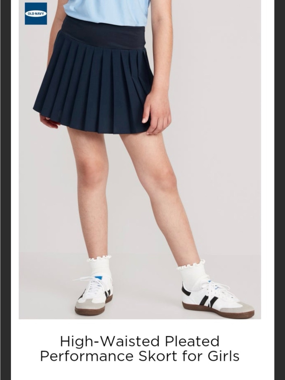 Old Navy Navy High-Waisted Pleated Performance Skort